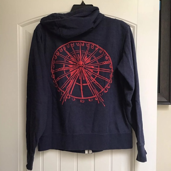 Great Condition Coachella 2018 Zip Hoodie Sweatshirt Ferris Wheel Unisex S - Picture 1 of 4